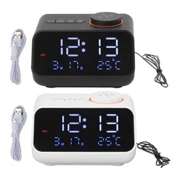 Wall Clocks LED Electric Alarm Clock FM Radio Power Off Memory For Home Bedside Desktop Bedroom