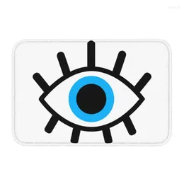 Carpets Magic Eyes Charm Door Floor Kitchen Bathroom Mats Black Evil Eye Amulet Boho Pattern Doormat Bedroom Balcony Entrance Rug Carpet