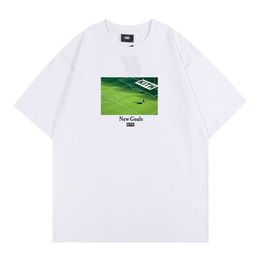 Designer Ins American Fashion Brand Kid Purpose Ss Tee Football Field Inspirational Slogan T-shirt Mens Large