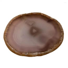 Mats Pads Table Cup Mat Sliced Smooth Surface Stone Decorative Creative Natural Agate Drop Delivery Home Garden Kitchen Dining Bar Dec Otbmk