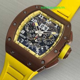 Racing Mechanical Wristwatch RM Wrist Watch Rm011-FM Coffee Ceramic Same Limited Edition Fashion Leisure Sport