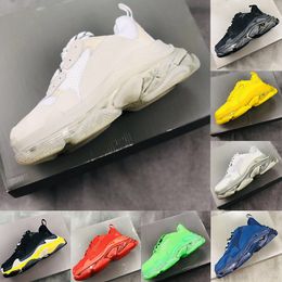 Designer Casual Shoes Triple s Platform Clear Sole Black White Green Pink Leather Sneakers For Men Women triples trainers size 36-45 Plate-forme