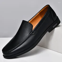 Casual Shoes Genuine Leather Men's Loafers Business Formal Wedding Low Heel Men Dress Comfy Mocassin Driving