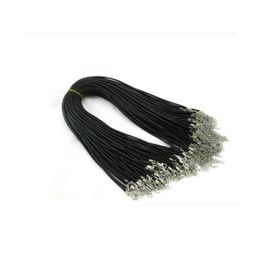 Other Home Garden 1000Pcs 1.5Mm Black Wax Leather Snake Necklace Beading Cord String Rope Wire 45Cmadd5Cm Extender Chain Lobster C Dh9Du