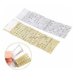 Towel Rings 10pcs Gold Silver Napkin Ring Chairs Buckles Wedding Event Decoration Crafts Rhinestone Bows Holder Handmade Party Supplies 240321