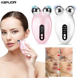 Devices Facial Massager EMS Microcurrent Massager Roller For Face Lifting Skin Tighten Rejuvenation Wrikle Remover Double Chin Reducer