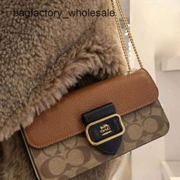 Counter High Quality Luxury Explosive Shoulder Fashion Bag New Womens Bag Morgan Chain Leather Color Contrast Classic One Shoulder Crossbody Bag