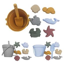 Sand Play Water Fun 1 Set New Summer Beach Toys Cute Animal Mould Soft Silicone Summer Beach Play Sand Water Play Tools Sets Baby Bath Toy for Kids 240321