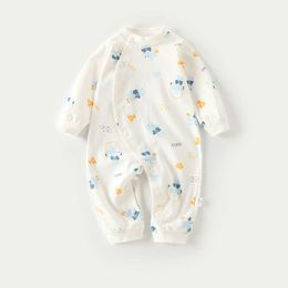 Clothes, Spring Pure Cotton Long Sleeved Jumpsuit, Newborn Autumn Clothing, Children's Pamas, Male and Female Baby Jumpsuits