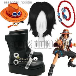 cosplay Anime Costumes Anime Fire Fist Ai Si wig clothing accessories role-playing pirate pieces Portgas D. Ace hat bracelet role-playing shoes and bootsC24321