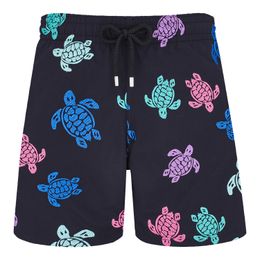 Vilebre Shorts Masculino Bermuda Pantaloncini Boardshorts HOMEM SHORTS DE NATAÇÃO TORTUES MULTICOLORES Trunks Masculino Surfwear Bermudas Praia Curto Tartarugas Verão 89514