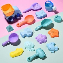 Sand Play Water Fun 9-26PCS beach toys for children kids bath Set Kit Sea sand soft Plastic bucket Shovel Mould Water play and fun summer Game 240321