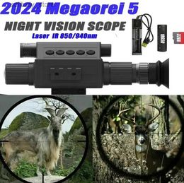 Hunting Trail Cameras 2024 Megaorei 5 night vision 1080p high-definition hunting camera Camcorder portable rear view add-on Q240321