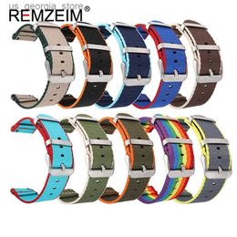 Watch Bands Quick Raleace Nylon Strap for Samsung Galaxy 3 4 band for Huawei GT2 Strap Smart Band 20mm 22mm Y240321