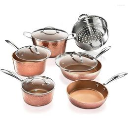 Cookware Sets 10 Pc Pots And Pans Set Non Stick Toxic Ceramic Pot Pan Oven/Dishwasher Safe