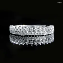 Cluster Rings S925 Silver Instagram Cold Wind Stacked Paired Diamond Ring Cross Border Wholesale