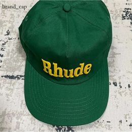 rhude 2024 Fashion Designer Ball caps Men Women Casual Yellow Foam Letters Baseball Cap Outdoor Hat Adjustable mens cap ball cap designer fit cap