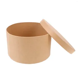 Take Out Containers Round Cake Box Kraft Paper Cookie Case Packing Supplies Sweet For Home Container Present Accessory Candy Holder Gift