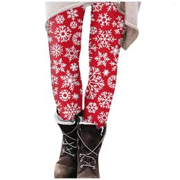 Women's Leggings Christmas Printing Long For Woman Boot Pants Elastic Casual Printed Physical Yoga Seamless