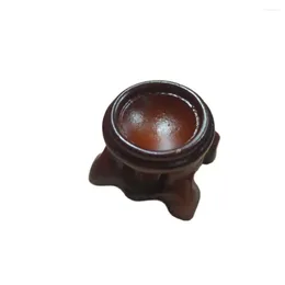 Decorative Figurines Natural Wood Holder Globe Base Miniature Display Stand Statue Pedestal Magic Sphere For Crystal Ball