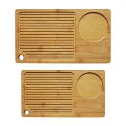 Tea Trays Bamboo Tray Traditional Room Countertop Set Decor Rustic Serving Box Board