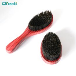 Tools DREWTI Wave Hair Brush Hard Boar Bristle Wooden Brushes Head Curved Palm Combs 360 Man Hairdressing Hairstyling Tools For Afro