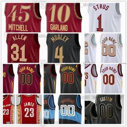 Basketball Jerseys Marcus Morris 24 Isaiah Mobley 15 Craig Porter 9 Dean Wade 32 Tristan Thompson 13 Damian Jones 30 Ty Jerome 2 Emoni Bates 21 Pete Nance 8 Printed