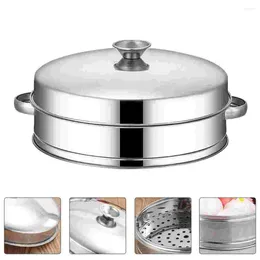 Double Boilers Steamer Stainless Man Steel Tamale Food Steaming Basket Barbecue Kitchen
