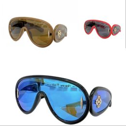 Mens Designers Semi-rimless Shield Eyewear Glasses for Women Vintage Style Men Sunglasses Personality Sonnenbrille with Box Fa085 E4