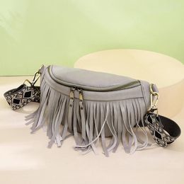 Evening Bags Selling Tassel Waist Phone Pack Purse For Women Female Fanny Crossbody Chest PU Leather Shoulder Belt