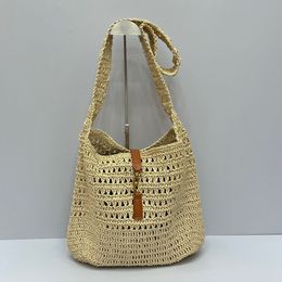 Designer Lafitee Grasss Beach Mesh Hollow For Summer Straw And Fashionable Versatile Woven Vacation Leisure Bag