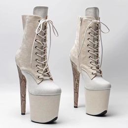 Dance Shoes LAIJIANJINXIA Fashion PU Upper 20CM/8inches Pole Dancing High Heel Platform Women's Modern Boots 256