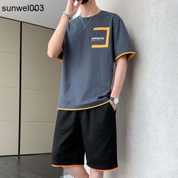 Designer Summer Suit Cool T-shirt Shorts Two-piece Breathable New Ice Silk Products Listed Explosions. Je46