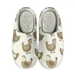 Slippers Beliodome Chickens Design House Cotton Custom Mens Womens Sandals Plush Casual Keep Warm Shoes Couple Thermal