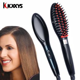 Irons Professional Hair Straightener Beard Brush Ceramic Electric Straightening Hot Comb Wet & Dry Girls Ladies Straighteners Curler