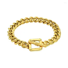 Bangle Stainless Steel Bracelet For Women Gold Plated Luxury Designer African Jewellery Dubai Charm Retro Customised Weding Gift