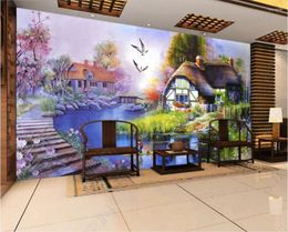 Wallpapers 3d Wallpaper For Walls In Rolls European Countryside Oil Painting Landscape Home Decor Po Bedroom On The Wall