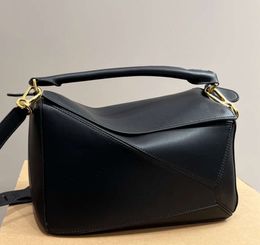 HDMBAGS Deigner Bag Genuine Leather Handbag Shoulder Bag Bucket Woman Bag Puzzle Clutch Tote Crobody Geometry Square Contrat Colour Patchwork Pure HERTD