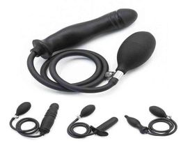 NXY Anal sex toys Go Out Inflatable Anal Plug Expandable Dildo Pump Butt Dilator Prostate Massage Anus Extender Dilatador Adult Se4365715