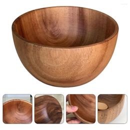 Bowls Wooden Salad Bowl Clear Texture Portable And Washable Health Safety Suitable For Holding Fruits Rice