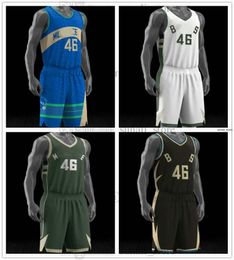 Basketball Sets Jerseys+Shorts Khris Middleton Bobby Portis Brook Lopez Malik Beasley Jae Crowder Giannis Antetokounmpo Damian Lillard Pat Connaughton Beverley