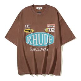 Designer Shirt Mens T-shirts Summer Rhude Short Sleeve High Quality Tees Fashion Streetwear Hip Hop t Designers Best Shirts Cxd2403213-15