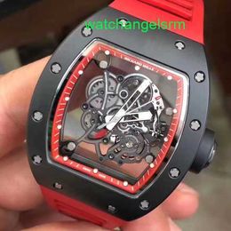 Classic RM Wrist Watch Chronograph RM055 series Ceramic manual 49.9*42.7mm RM055 Black ceramic red frame limited to 30 pieces