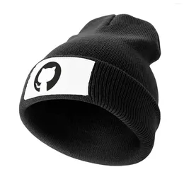 Berets Github - Black Print Edition Classic T-Shirt Knitted Cap Luxury Rave Military Tactical For Men Women's
