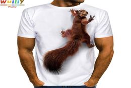 Men039s Squirrel T Shirt 3D Print Shirt Animal Graphic Tees Lovely Pattern Tops MenWomen Cute Puppy Face Tee Funny Pet Tshirt9643622