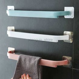 Towel Rings Adhesive Towel Rack Bathroom Towel Bar Shelf Wall Mounted Towels Hanger Toilet Suction Cup Holder Kitchen Bathroom Organiser 240321