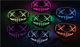 Halloween Mask LED Light Up Party Masks The Purge Election Year Great Funny Masks Festival Cosplay Costume Supplies Glow In Dark8177499