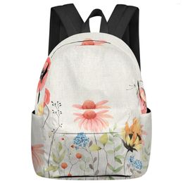 Backpack Spring Watercolor Leaves Retro Student School Bags Laptop Custom For Men Women Female Travel Mochila