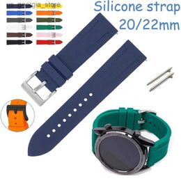 Watch Bands 20mm 22mm Strap For Samsung Galaxy 4 46mm 42mm Active 2 Gear S3 Sile Bracelet For Huawei GT 2/2e/pro/3 Band Belt Y240321