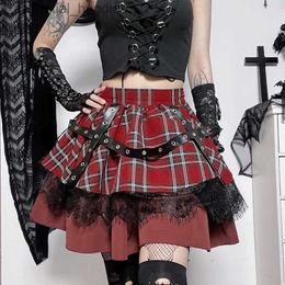 cosplay Anime Costumes Gothic Harajuku Girls Plain Ski Punk Sweet Lace Kay Costume Y2k Lolita Cake Mini Ski Role Play ComesC24321